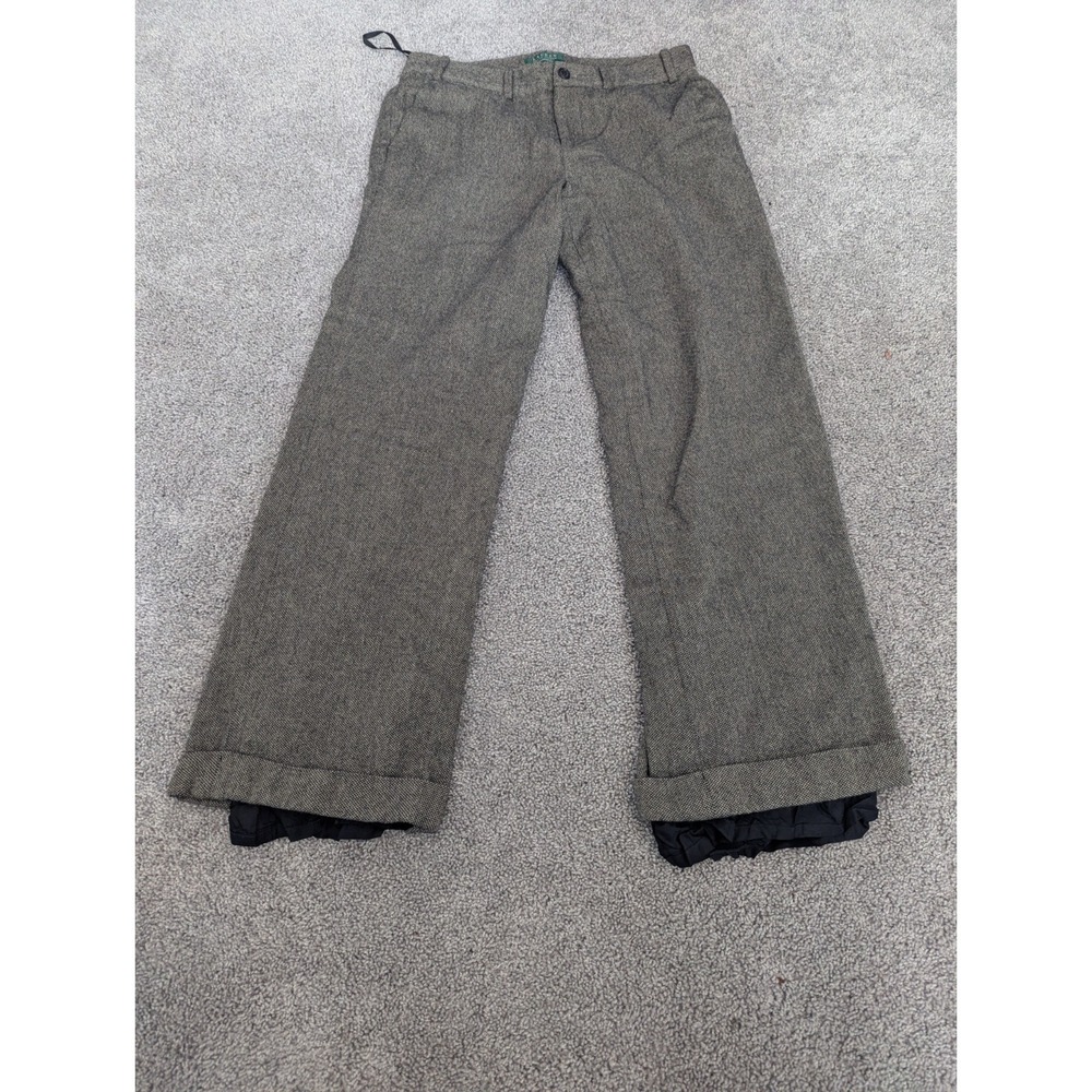 Ralph Lauren Pants Womens 10 Gray Wool Sanderson  Career Trouser Pockets Lined